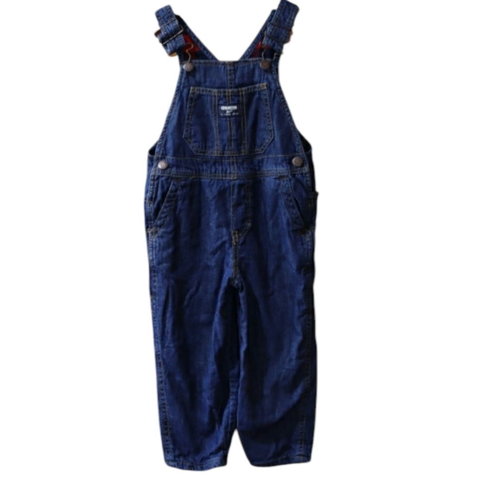 OshKosh B’gosh Vintage 90s Kids Denim Overalls Bibs 3T Cotton Classic Playwear